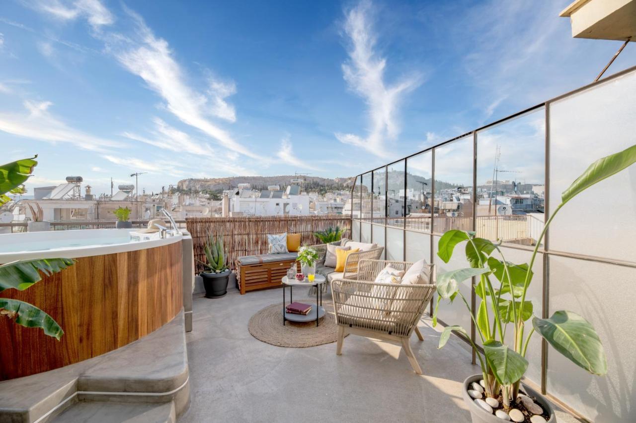 Topfloor Getaway Balcony&Hot Tub+Acropolis View Афины Экстерьер фото